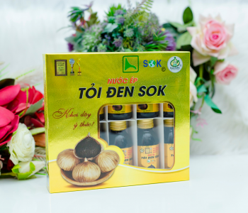 NƯỚC ÉP TỎI ĐEN SOK ( HỘP 10 CHAI 100 ML KHÔNG ĐƯỜNG )